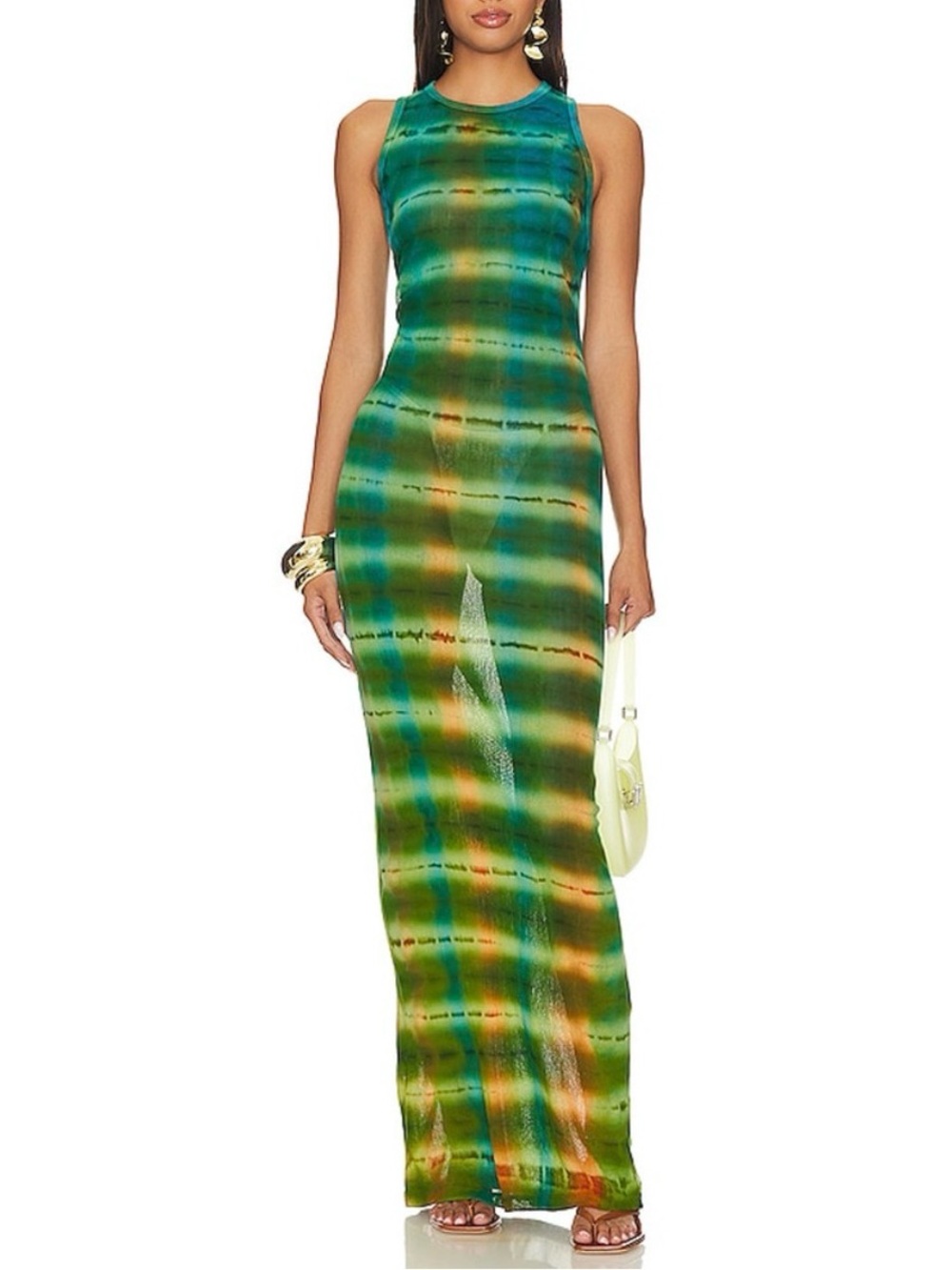 Cotton Citizen The Rio Maxi Dress in Clover Tie Dye